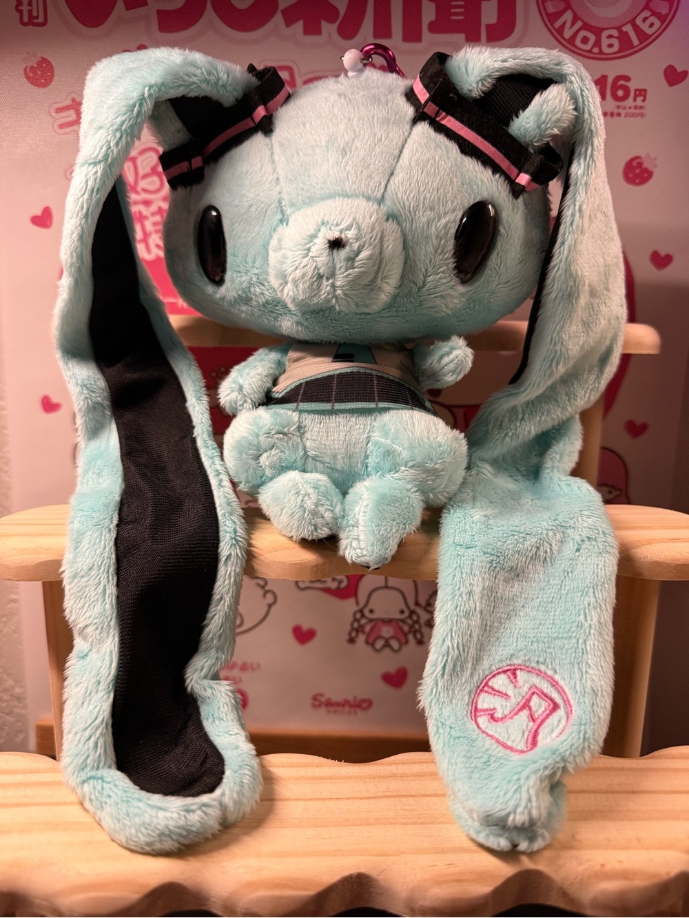 Hatsune Miku Long Ears Bunny ID/Pass Case +Zipper Pouch